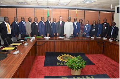 Group Photograph of the Group Managing Director of NNPC, his team and Total delegation
