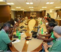 Cross-section of D'Tigress and Total staff
