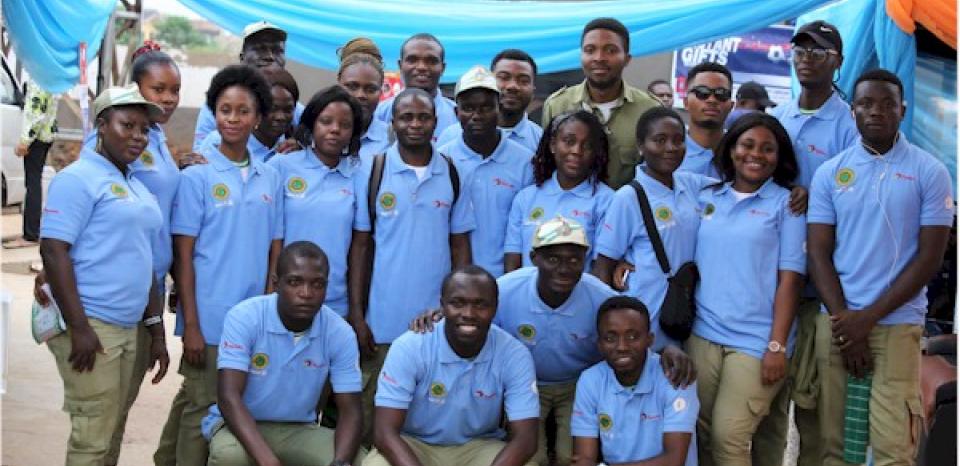 National Youth Service Corps members at the event
